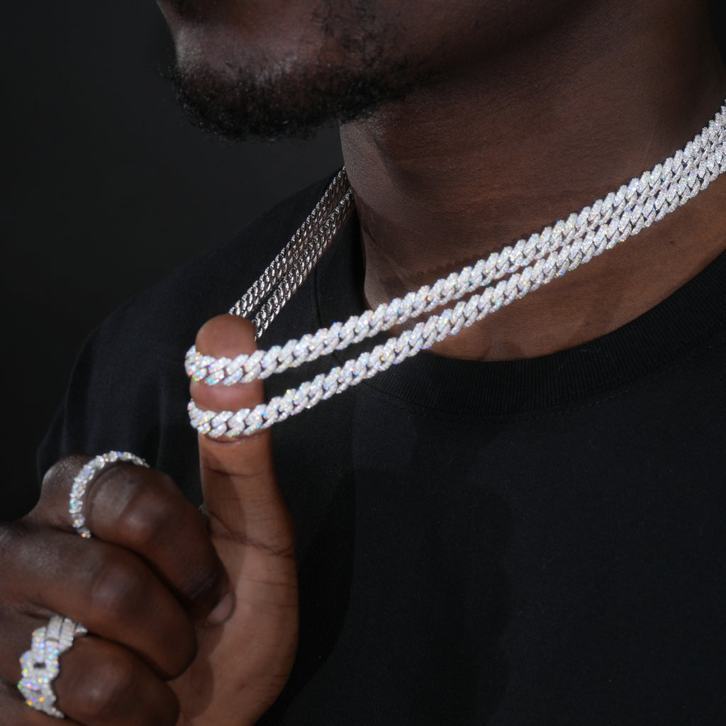 VVS Moissanite 8.5MM Cuban Link Chain