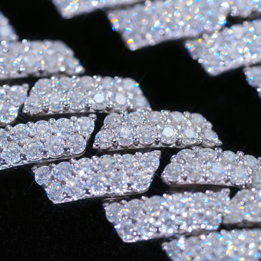 VVS Moissanite 14MM Prong Cuban Link Chain