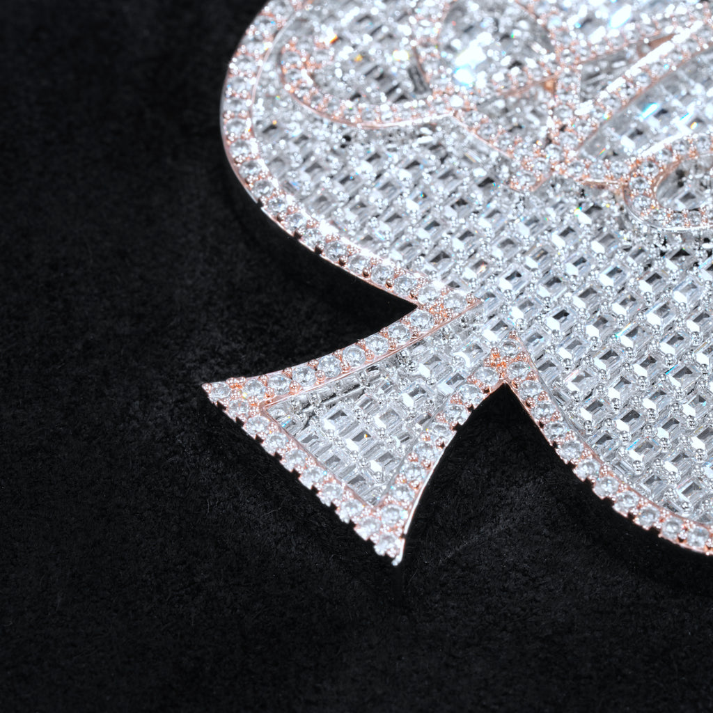 ACE Spade Baguette Iced Necklace