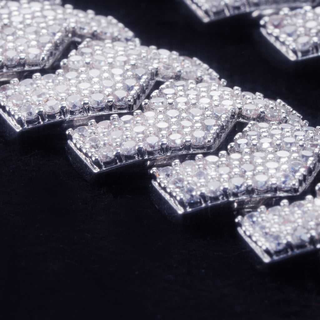 16MM 3-ROW CURVED CLASP PRONG CUBAN CHAIN