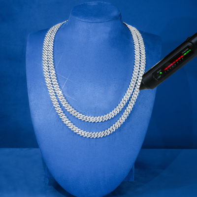 VVS Moissanite 8.5MM Prong Cuban Link Chain