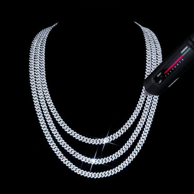 VVS Moissanite 6.5MM Prong Cuban Link Chain