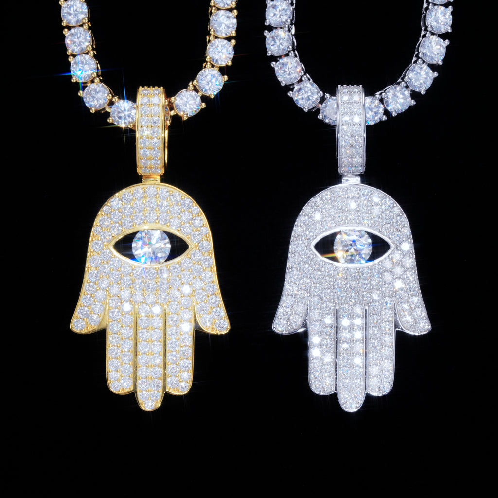 925S & VVS Moissanite Hamsa Necklace