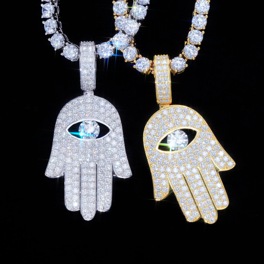 925S & VVS Moissanite Hamsa Necklace