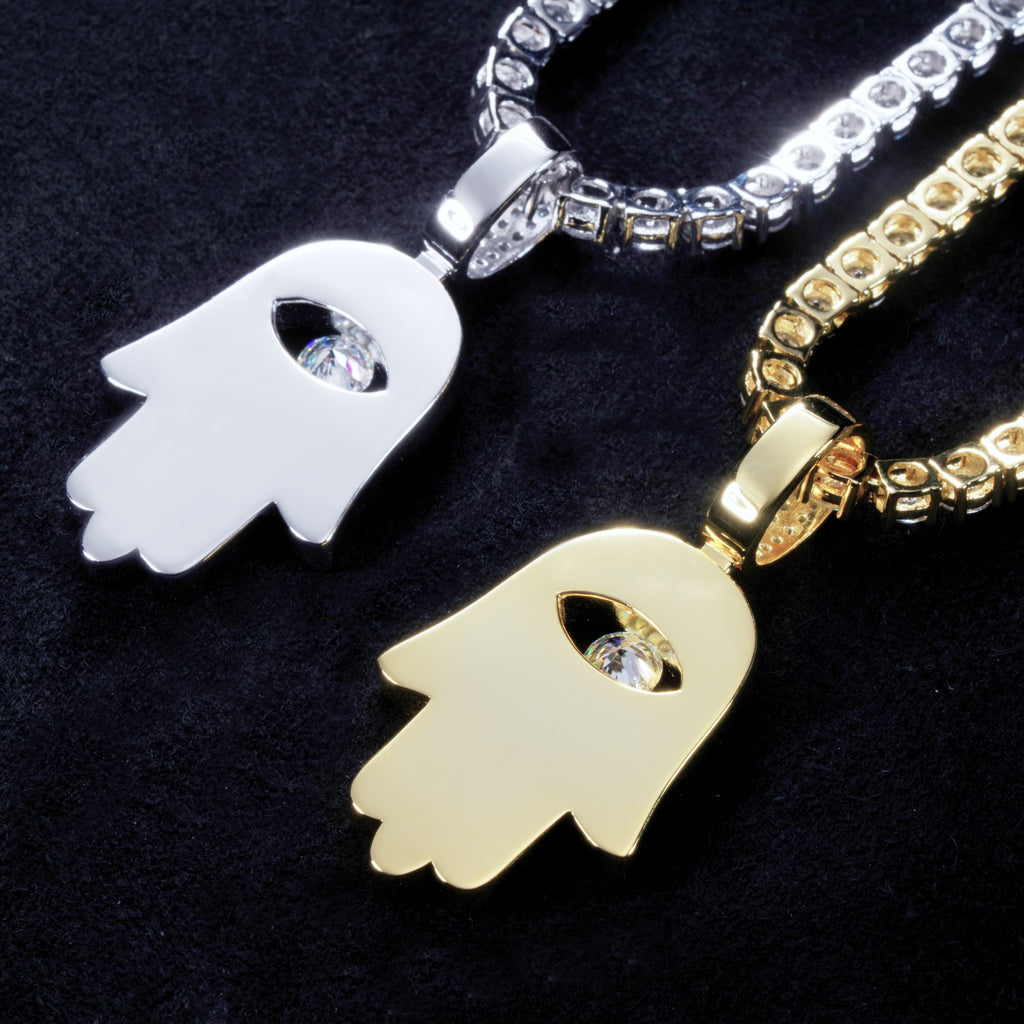 925S & VVS Moissanite Hamsa Necklace