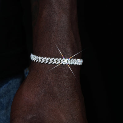 VVS Moissanite 6.5MM Prong Cuban Bracelet