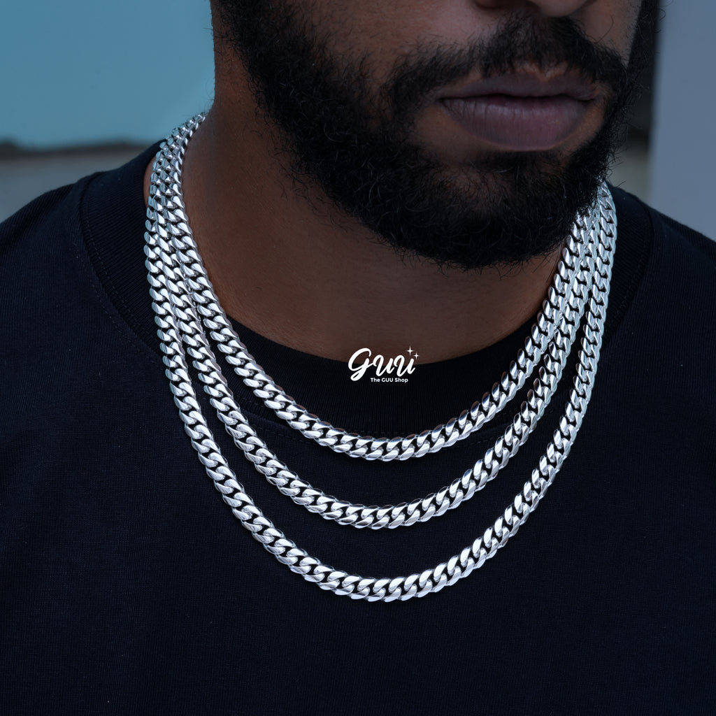 8mm Signature Cuban Link in White Gold