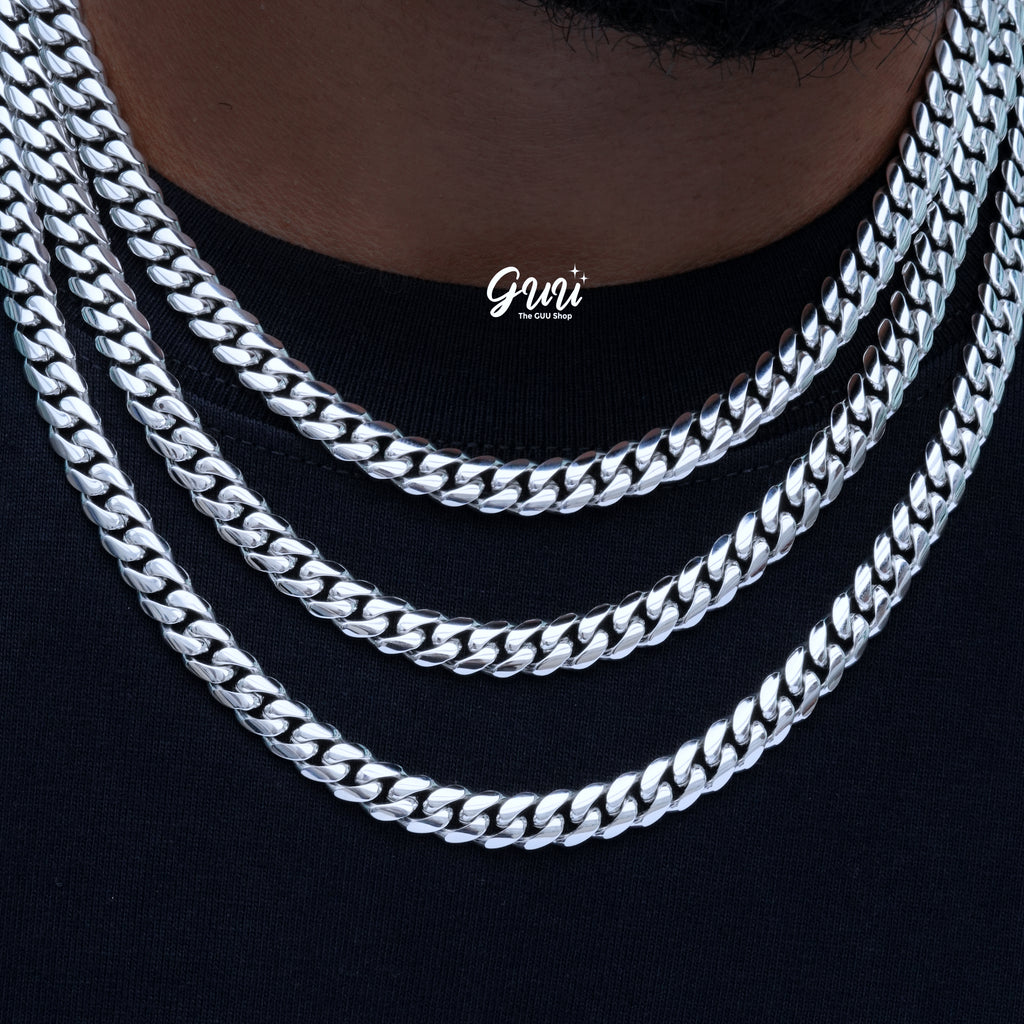 8mm Signature Cuban Link in White Gold