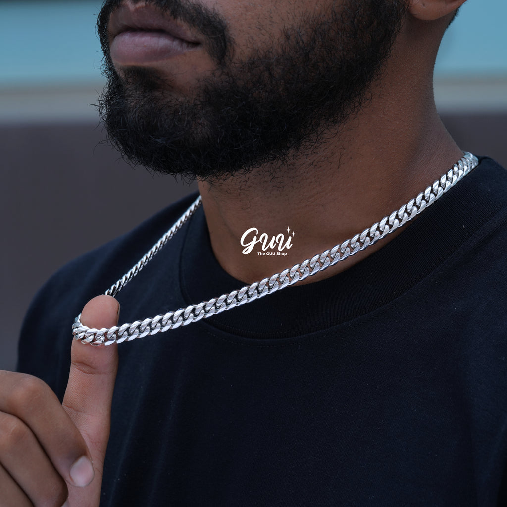 8mm Signature Cuban Link in White Gold