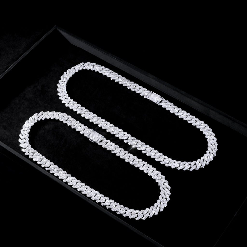 VVS Moissanite 14MM Prong Cuban Link Chain