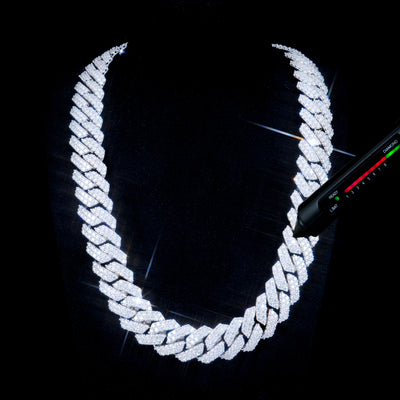 VVS Moissanite 20MM Prong Cuban Link Chain