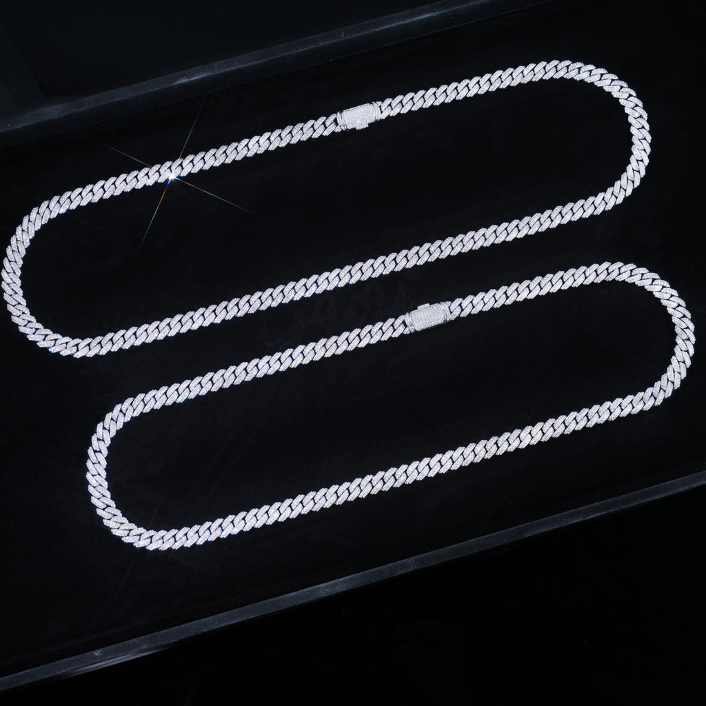 VVS Moissanite 8.5MM Cuban Link Chain