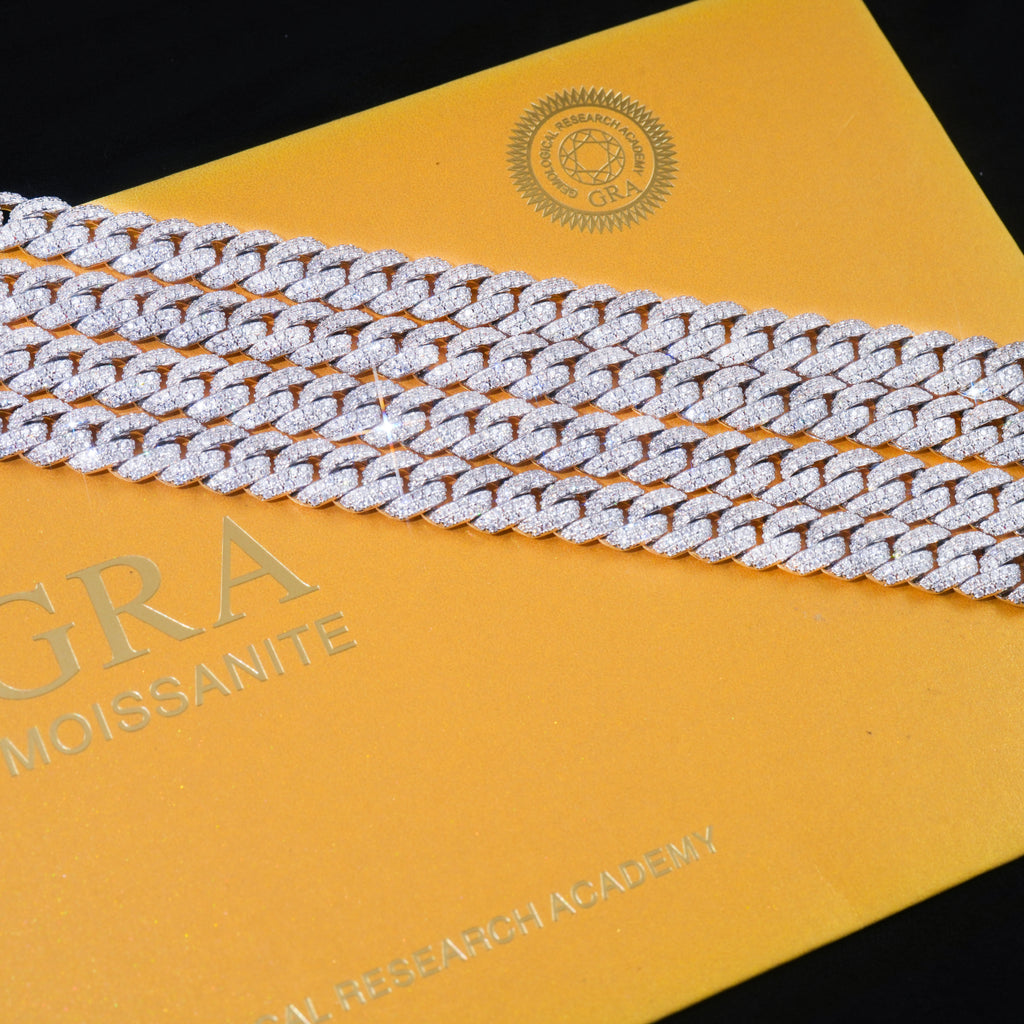 VVS Moissanite 8.5MM Cuban Link Chain