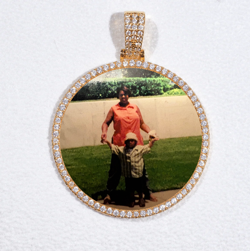 MEDIUM 3D CIRCLE CUSTOM PICTURE PENDANT