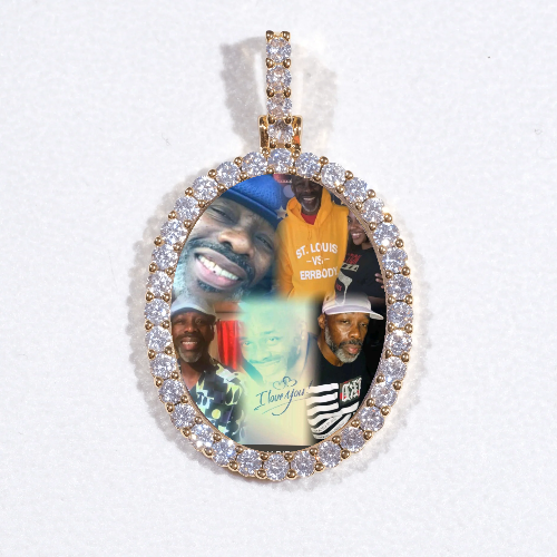 3D Oval Custom Picture Pendant