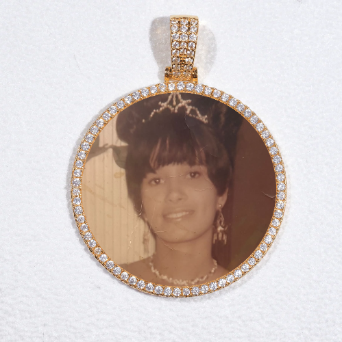 MEDIUM 3D CIRCLE CUSTOM PICTURE PENDANT