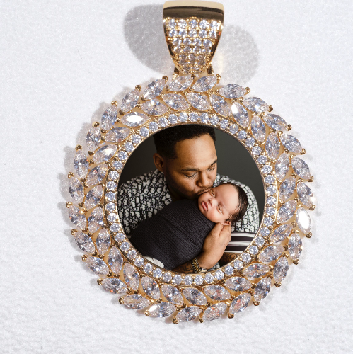 Large 3D Wheat Ear Custom Picture Pendant