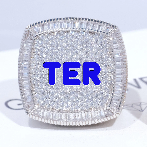 CUSTOM LETTER 3D ICED RING