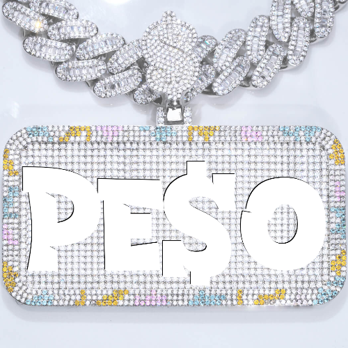 CUSTOM LETTER NECKLACE 3D COLORFUL SQUARE