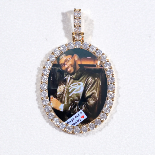 3D Oval Custom Picture Pendant