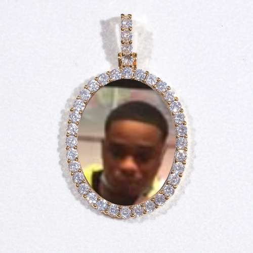 3D Oval Custom Picture Pendant