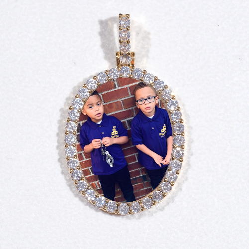 3D Oval Custom Picture Pendant