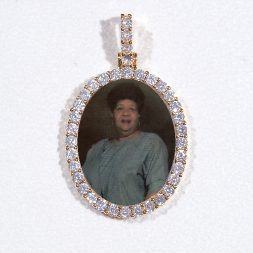 3D Oval Custom Picture Pendant