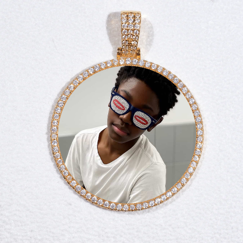 MEDIUM 3D CIRCLE CUSTOM PICTURE PENDANT