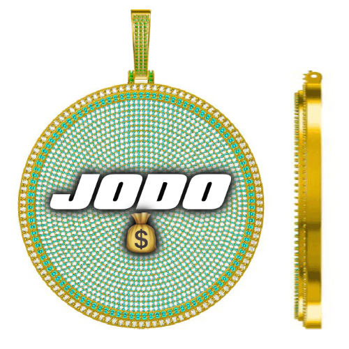 CUSTOM LETTER NECKLACE 3D BIG DISC