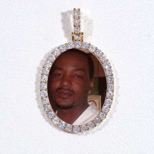 3D Oval Custom Picture Pendant