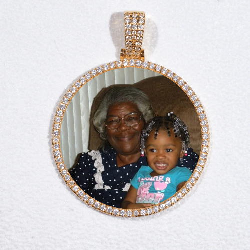 MEDIUM 3D CIRCLE CUSTOM PICTURE PENDANT