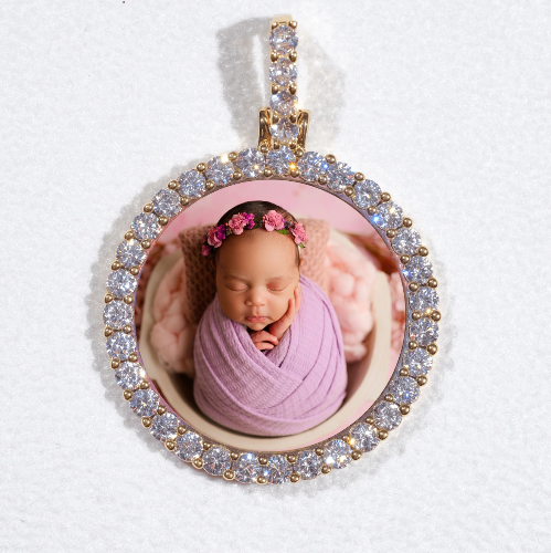3D CIRCLE CUSTOM PICTURE PENDANT SMALL SIZE
