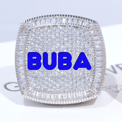 CUSTOM LETTER 3D ICED RING