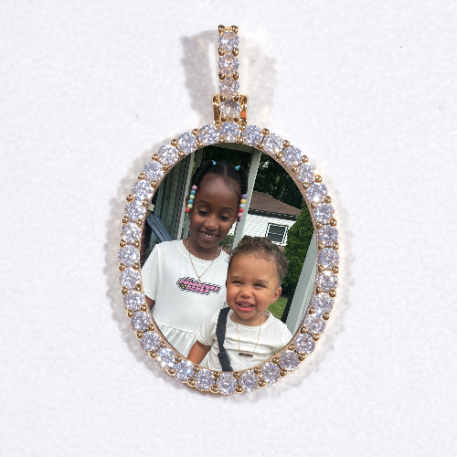 3D Oval Custom Picture Pendant
