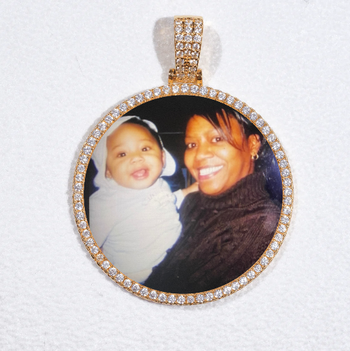 MEDIUM 3D CIRCLE CUSTOM PICTURE PENDANT