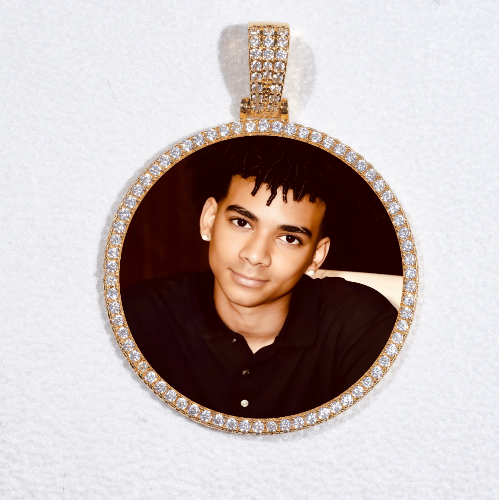 MEDIUM 3D CIRCLE CUSTOM PICTURE PENDANT