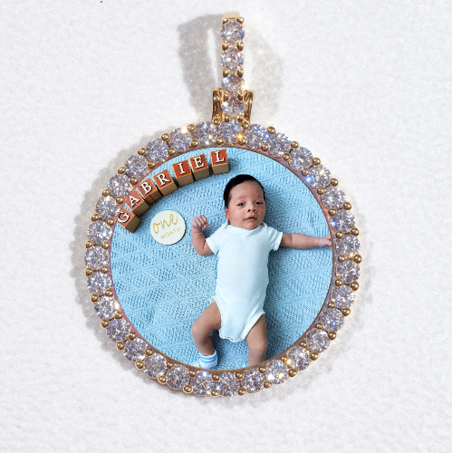 3D CIRCLE CUSTOM PICTURE PENDANT SMALL SIZE