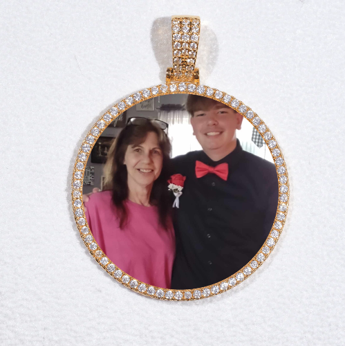 MEDIUM 3D CIRCLE CUSTOM PICTURE PENDANT