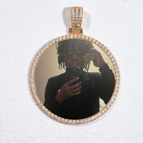 MEDIUM 3D CIRCLE CUSTOM PICTURE PENDANT