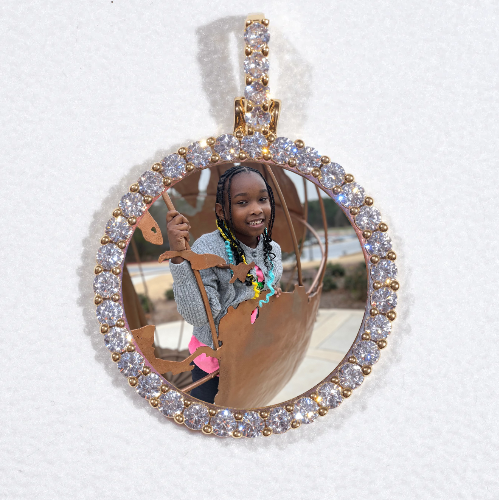 3D CIRCLE CUSTOM PICTURE PENDANT SMALL SIZE