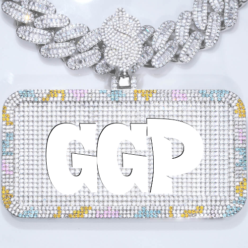 CUSTOM LETTER NECKLACE 3D COLORFUL SQUARE