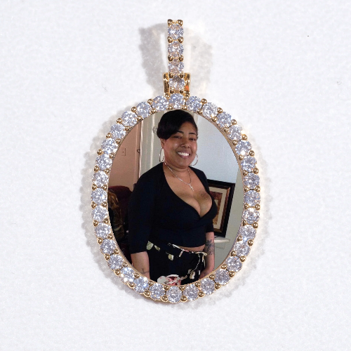 3D Oval Custom Picture Pendant