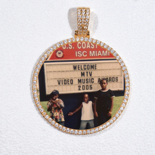 MEDIUM 3D CIRCLE CUSTOM PICTURE PENDANT
