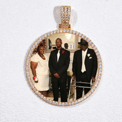 MEDIUM 3D CIRCLE CUSTOM PICTURE PENDANT