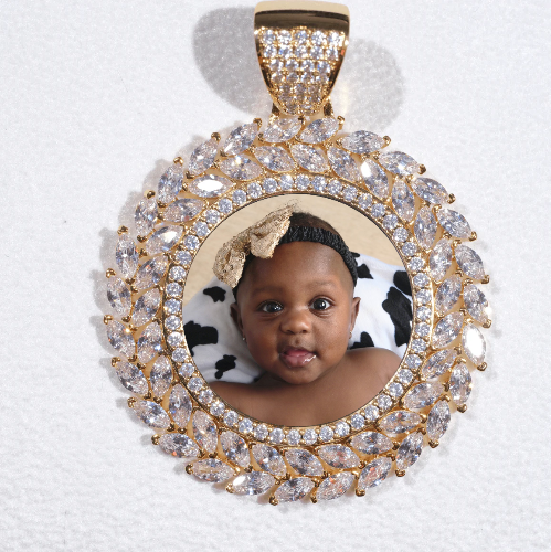 Large 3D Wheat Ear Custom Picture Pendant