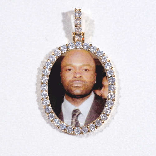 3D Oval Custom Picture Pendant