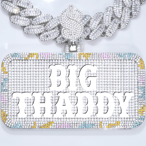 CUSTOM LETTER NECKLACE 3D COLORFUL SQUARE