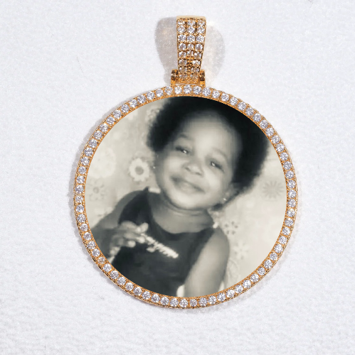 MEDIUM 3D CIRCLE CUSTOM PICTURE PENDANT
