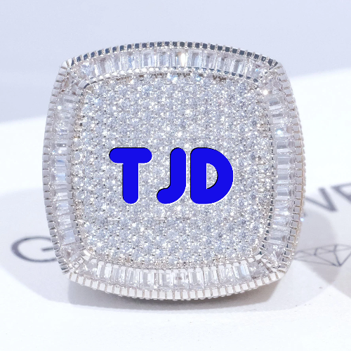 CUSTOM LETTER 3D ICED RING