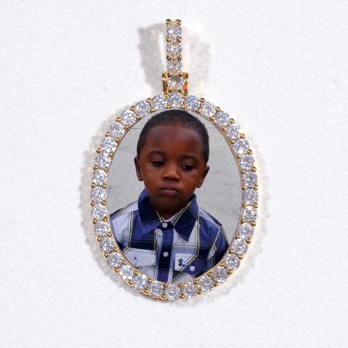 3D Oval Custom Picture Pendant